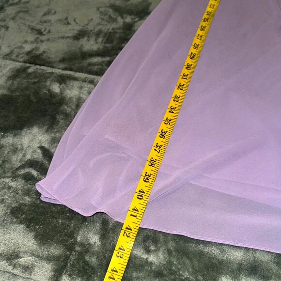 Alex Evenings Maxi Dress Women Medium Lavender Chiffon Strapless Cocktail Formal - Picture 7 of 7